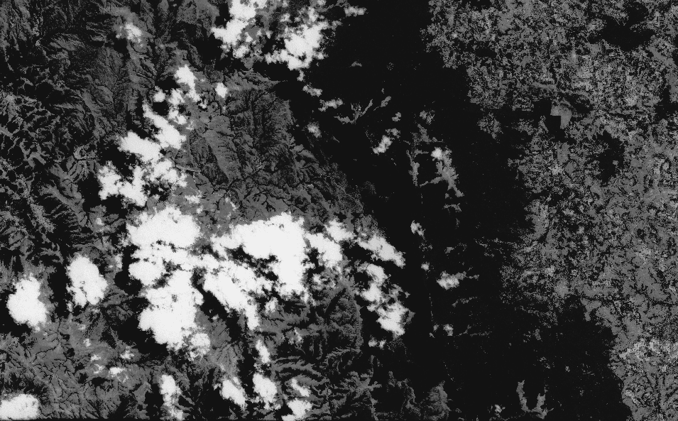 The satellite imagery in CORONA data sometimes contains clouds and dark areas, making it hard to locate landmarks.