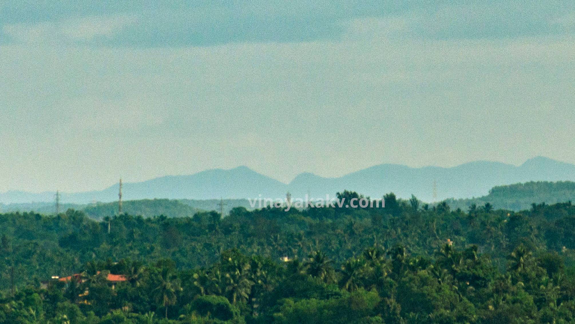 Hills bordering Shivamogga district